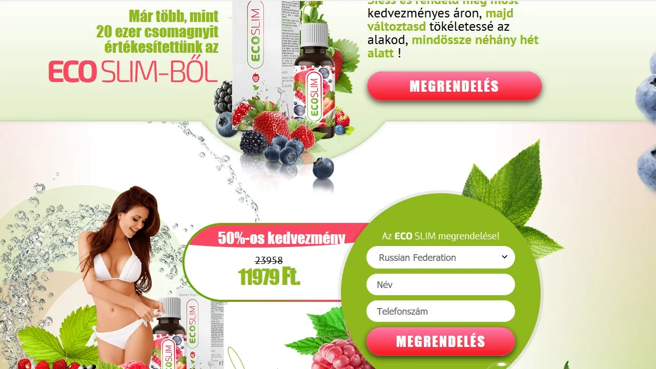 Drop Eco Slim reduce excesul de greutate pe care îl cumpărați în Ungaria