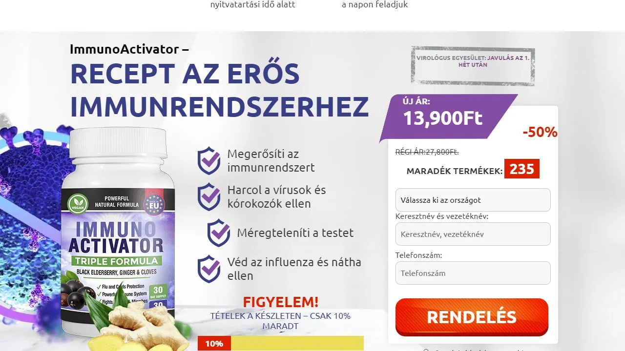 Immuno activator: hol kapható vásárolni Magyarországon a gyógyszertárban?