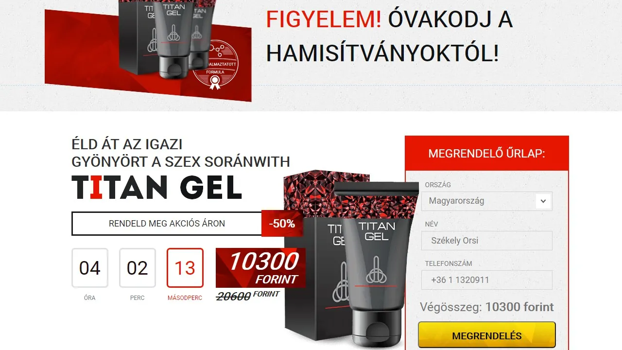 Titan gel: hol kapható vásárolni Magyarországon a gyógyszertárban?